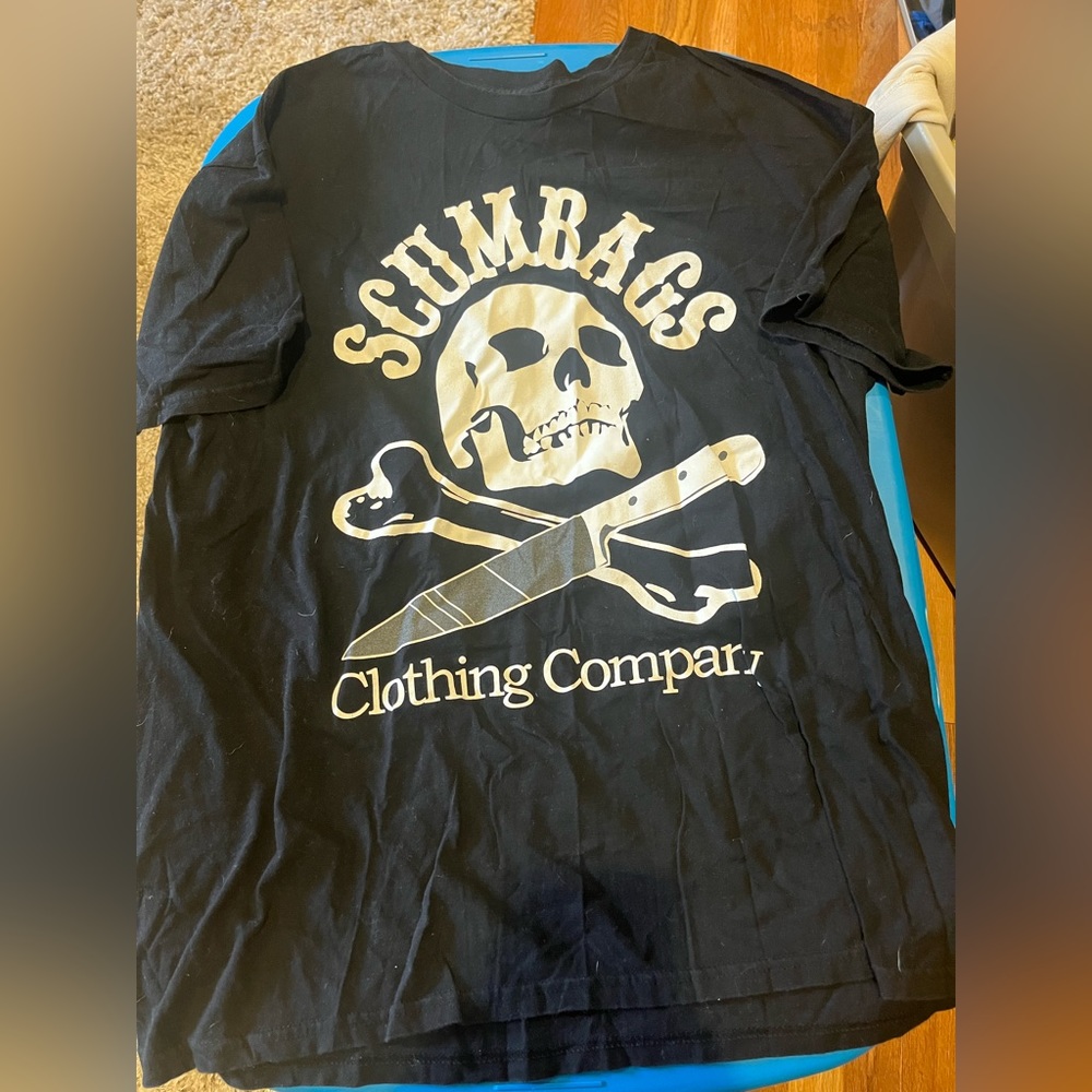 Scumbags Short Sleeve Shirt Size Large